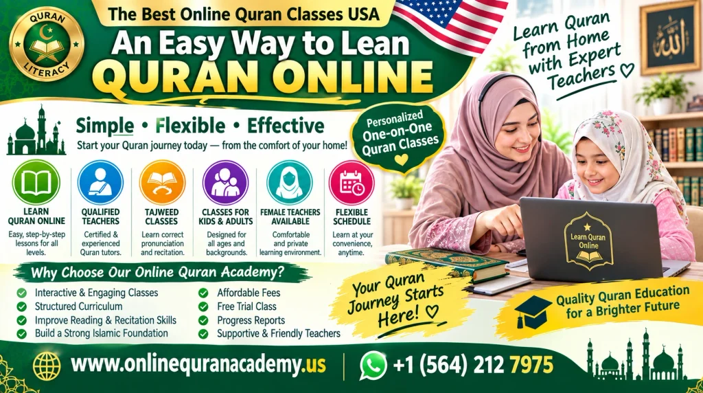 Easy way to learn Quran online with a qualified Quran teacher for students in the USA