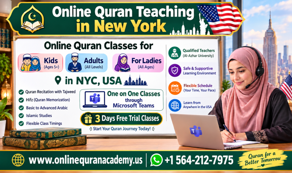 Online Quran teaching in New York for kids, adults, and ladies