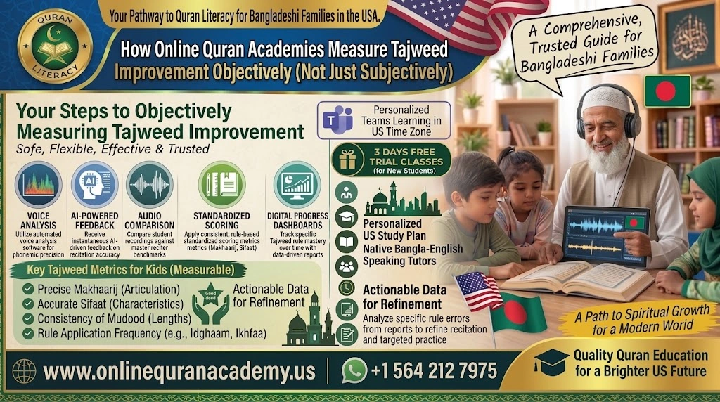 How Online Quran Academies Measure Tajweed Improvement Objectively (Not Just Subjectively)