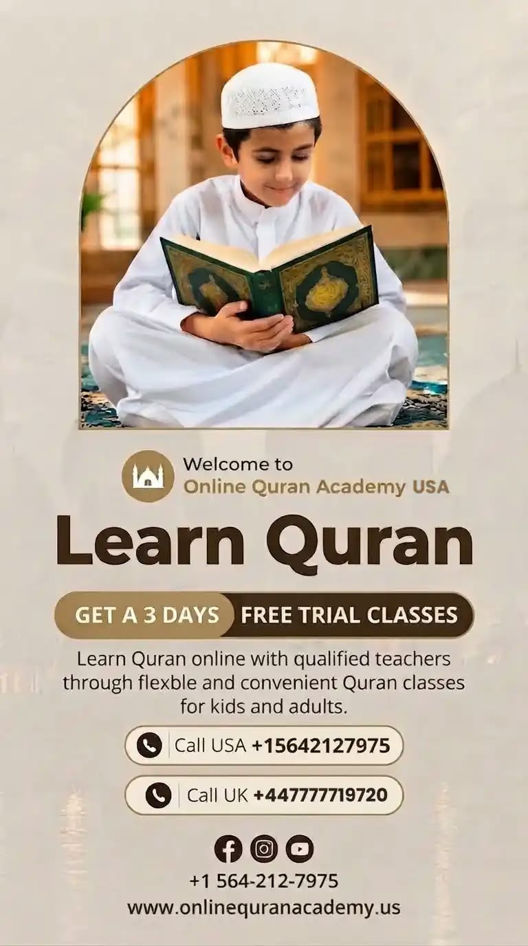 Learn Quran Online With Qualified Tutors-Get a 3 Days trial Classes at Online Quran Academy USA